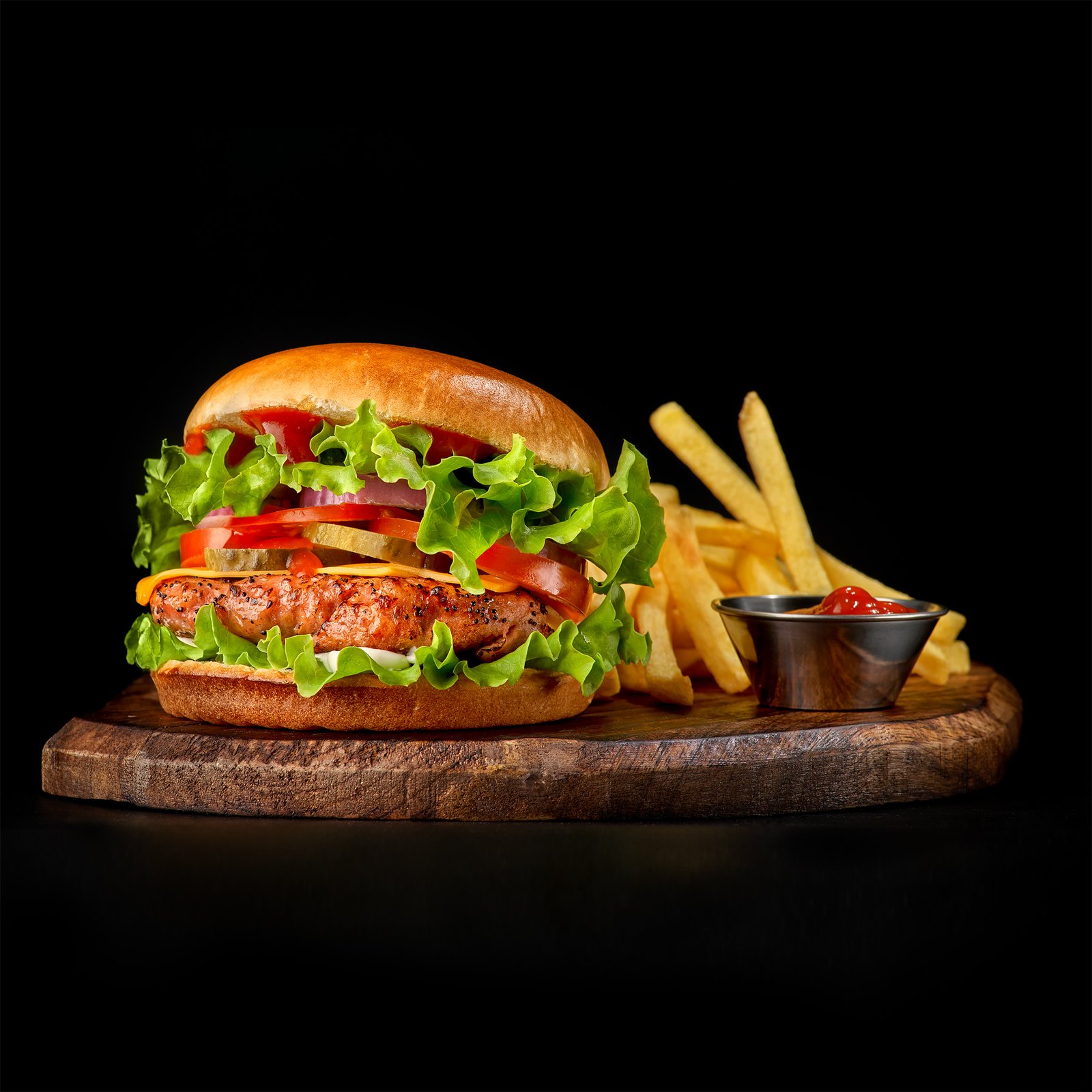 Pork-Beef Burger Menu — fotografie produs